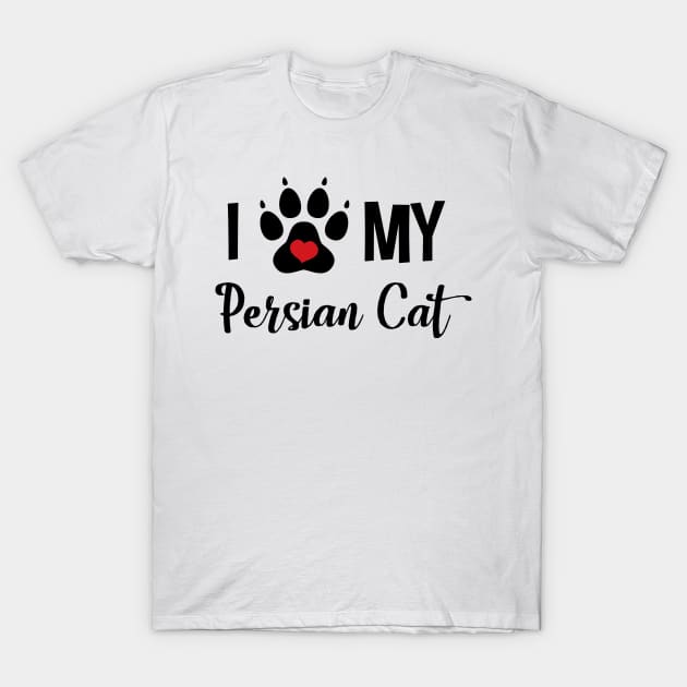 I Love My Cat Cat T-Shirt by InspiredQuotes